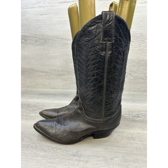 Justin Women's Western Boots Brown Leather 6.5 Ranch Country Cowgirl Shoes Rodeo - Picture 3 of 11